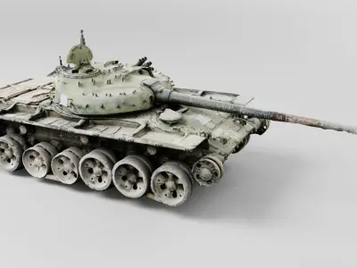 Destroyed T-72 tank   3D model