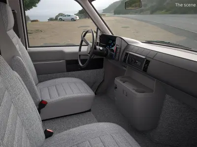 Chevrolet Astro Passenger Van AWD White 3D model