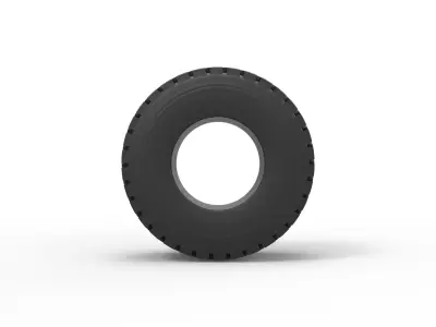 Military truck tire 9 Scale 1 to 25 3D print model