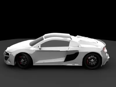 AudiR8 audi sports car Free low-poly 3D model
