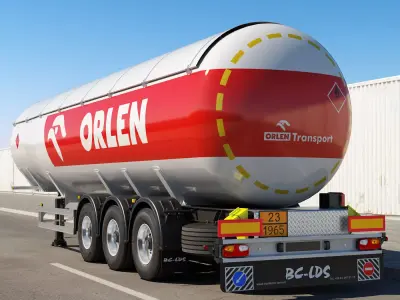 LNG Trailer 3D model