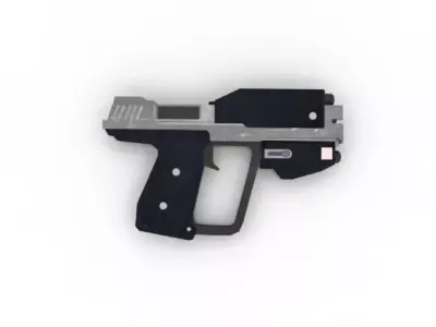 Machine Pistol Low-poly 3D model