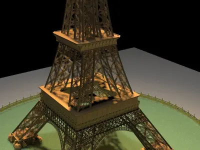 Eiffel tower  3D model purchase