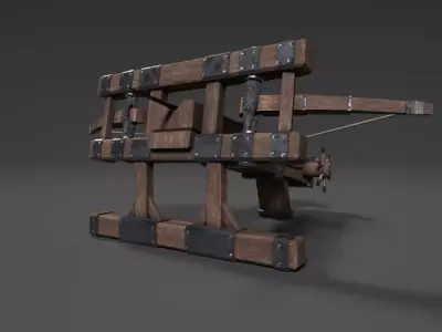 Medieval Ballista Game-ready  Low-poly 3D model