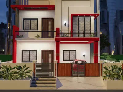 Bungalow Exterior Free 3D model