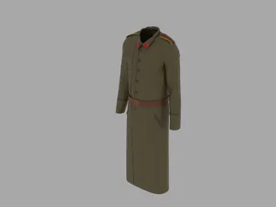 World War II USSR Russia Military Uniform Low-poly 3D model