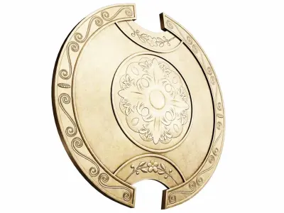 Bronze shield Free 3D model