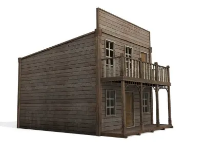 house wild west Low-poly 3D model purchase