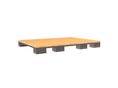 Wooden Platform v1 002 Low-poly 3D model