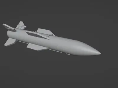 VYMPEL R-37M HYPERSONIC MISSILE aka AA-13 ARROW 3D print model