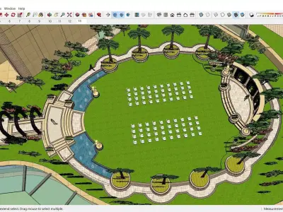 Sketchup Landscape Park K1 3D model