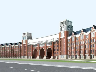 School Building 3D model 32