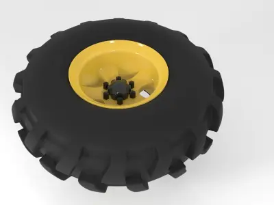 Off road or tractor wheel 3D model