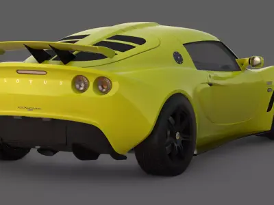 2006 Lotus Exige S 3D Model  The Track-Focused Elise Low-poly 3D model