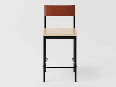 Modern Industrial Chair  High-Quality 3D Model 3D model