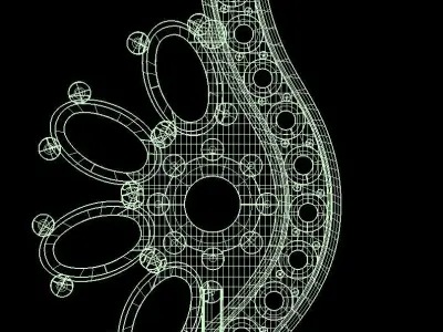 SolarCrest earing Part of garniture 3D print model