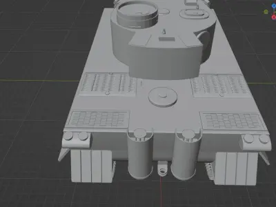 Tiger Tank WW2 LowPoly Low-poly 3D model