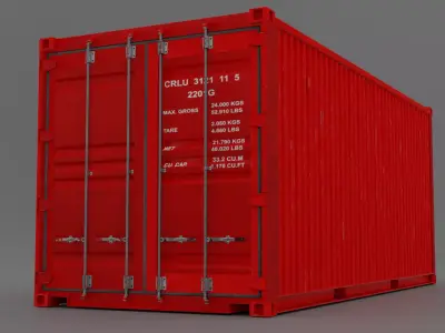 Shipping Container 20ft 3D model purchase