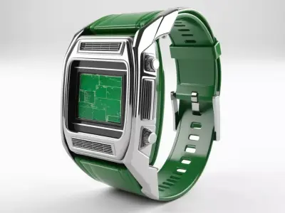 Retro SciFi Smartwatch 3D model