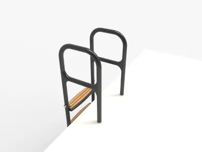 Carbon Fiber Yacht Swim Ladder  3D model