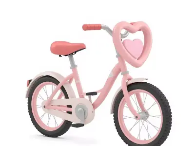 Stylized 3D Valentine  Bicycle Model Low-poly 3D model purchase