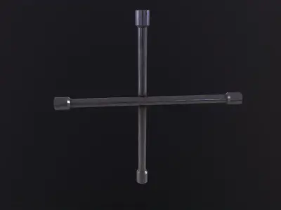 Lug Wrench 3D Model Low-poly 3D model