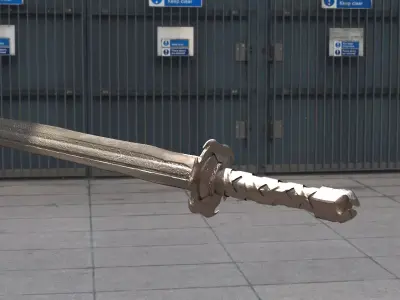 Ninja sword ornate 3D model