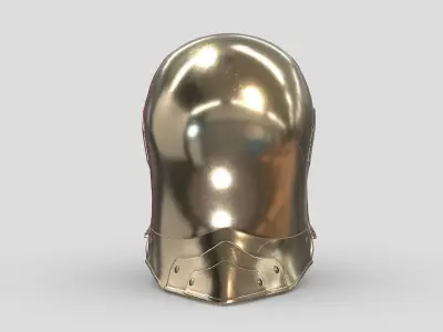 Medieval Helmet 10 Low Poly PBR Realistic Low-poly 3D model