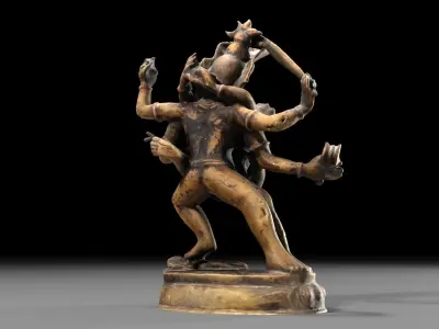 Yab-Yum Tibet Bronze Statue Happy Buddha 3D model