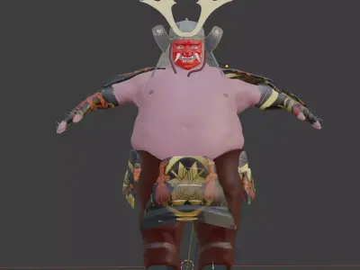 Samurai Boss  Free low-poly 3D model