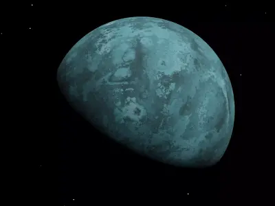 Sci-Fi Customizable procedural Planet Low-poly 3D model