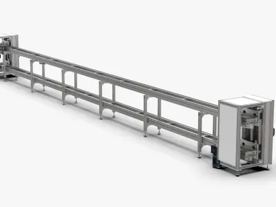 Double Speed Chain Line with Elevator 3D model