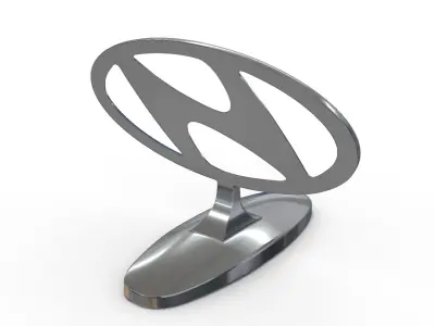 hyundai logo 3D model by 3dlogoman