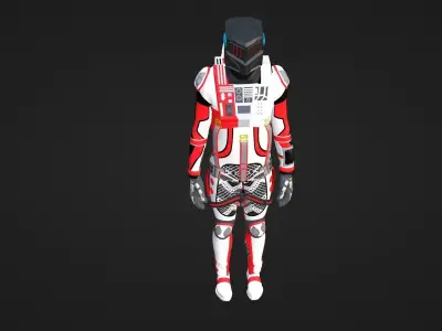Robot Soldier - Assault Soldier Low-poly 3D model 18