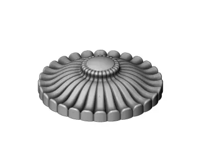 Round antique rosette 3D print model