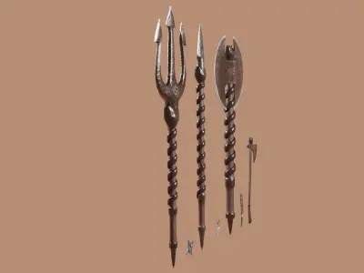 FANTASY WEAPON PACK 3D MODEL - GAME READY Low-poly 3D model