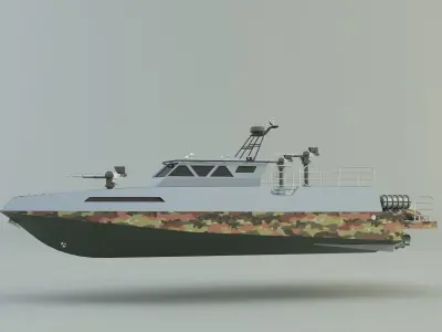  assault boat 3d model 3D model