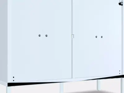 KALKNAS Cabinet with sliding doors 2 Low-poly 3D model