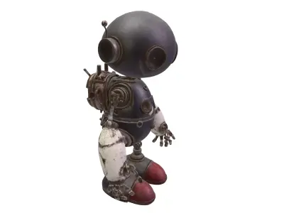 Steampunk Companion Robot Character 3D model