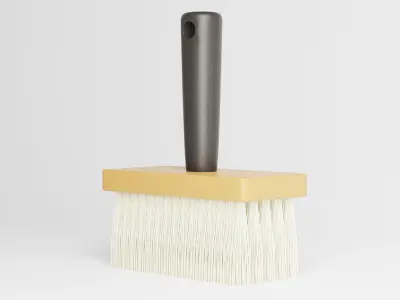 Cleaning Brush or Large Paint Brush Low-poly 3D model