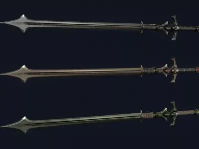 Dark Lord Sword 3 Low-poly 3D model