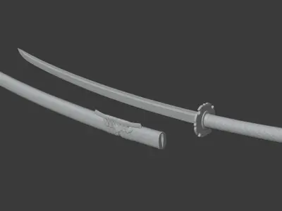 Katana With 4k Textures 3D model