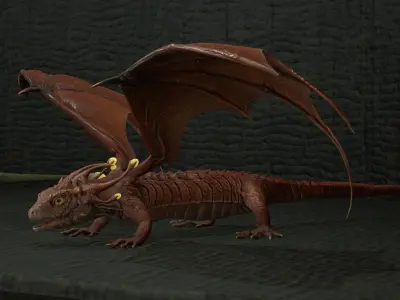 Dragon Low-poly 3D model 6