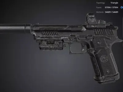 Pistol 3D model shop