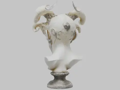 Exquisite Marble Statue 3D Model - Ancient Greek Sculpture Low-poly 3D model