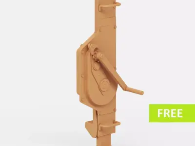 WWII German jack 10 ton Free 3D print model
