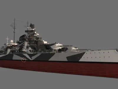 Battleship Tirpitz 3D model