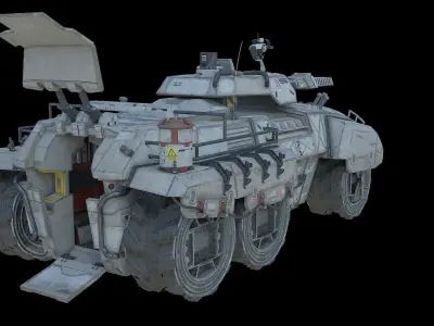 Sci-Fi Tank PBR Low-poly 3D model