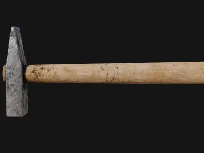 Low-poly Hammer by Nikdox Low-poly 3D model
