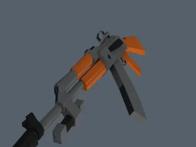 AK47 GUN Low-poly 3D model